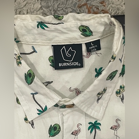 Burnside Cotton Shortsleeve Buttondown *Good Cond*. Size L - Picture 2 of 7